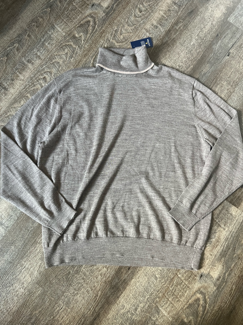 Stafford Merino Wool Lightweight Turtleneck Sweater- Size XXL